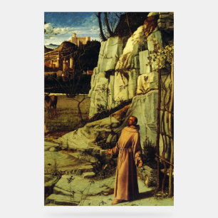 Panneau En Acrylique Saint François dans le désert par Giovanni Bellini