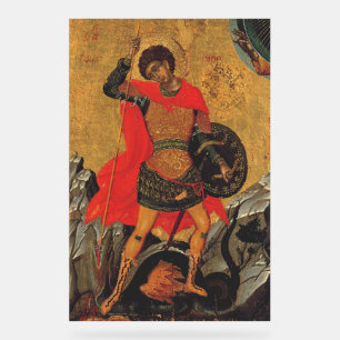 Panneau En Acrylique Saint Georges et le Dragon Grand Martyr