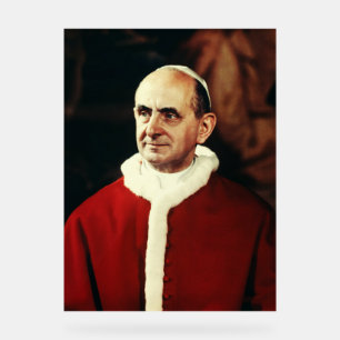 Panneau En Acrylique Saint Pape Paul VI chef de l'Église catholique 