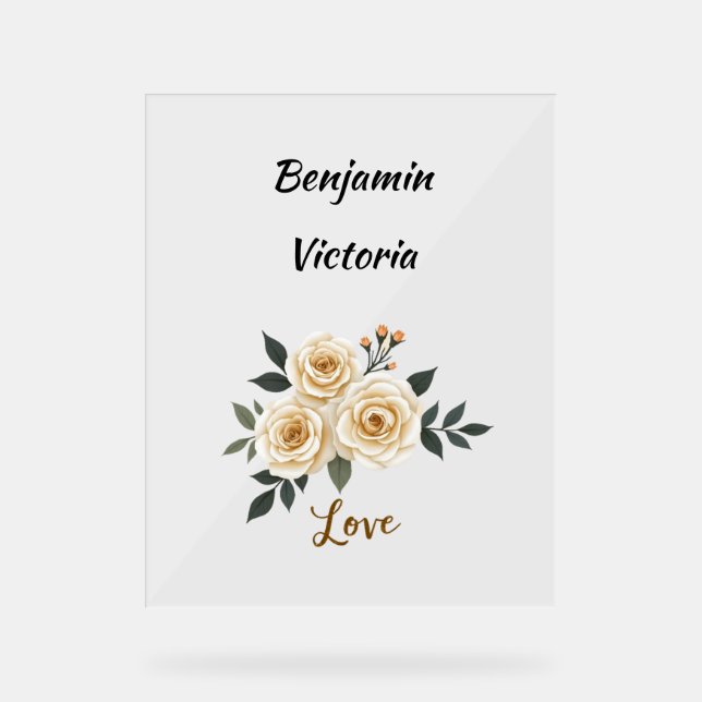 Panneau En Acrylique Saint-Valentin Personnalisé  (Recto)