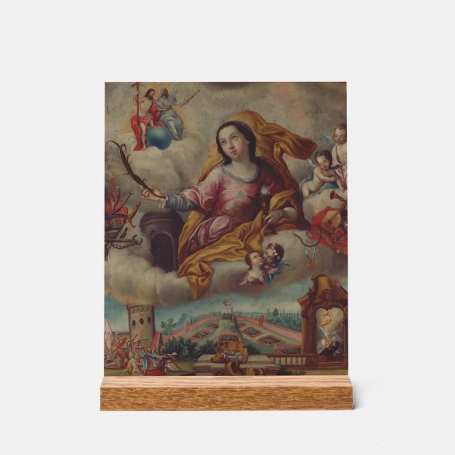Panneau En Acrylique Sainte-Barbe Vierge et martyre (Recto)