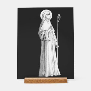Panneau En Acrylique Sainte Catherine de Sienne Vierge