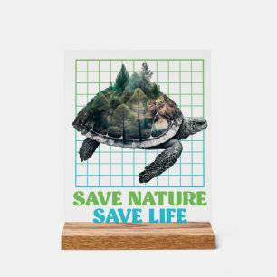 Panneau En Acrylique Sauver la nature espèces protégées Environnement C