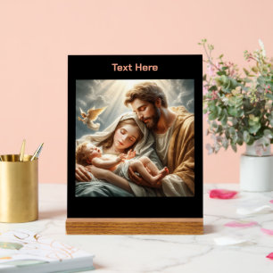 Panneau En Acrylique Scène de naissance de bébé touchante Noël Célébrez