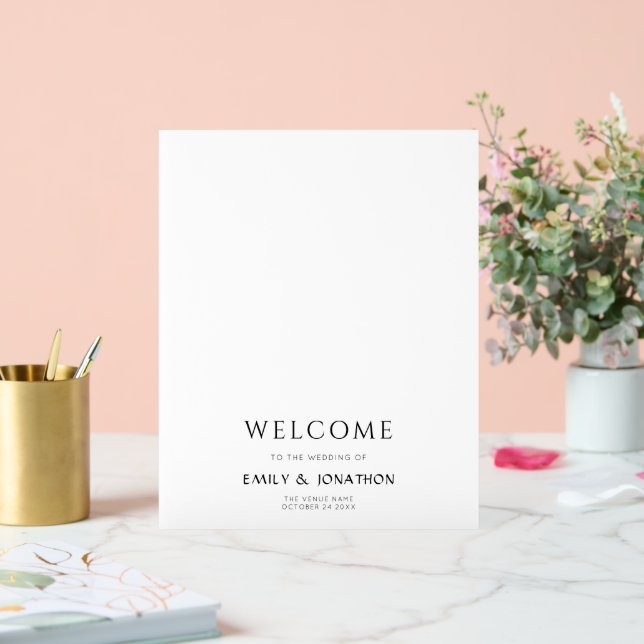 Panneau En Acrylique Script de superposition de photo décontracté Bienv (Mariage)