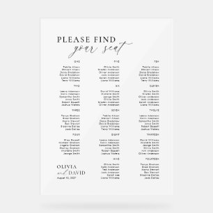 Panneau En Acrylique Script élégant Trouvez votre siège Mariage signe a