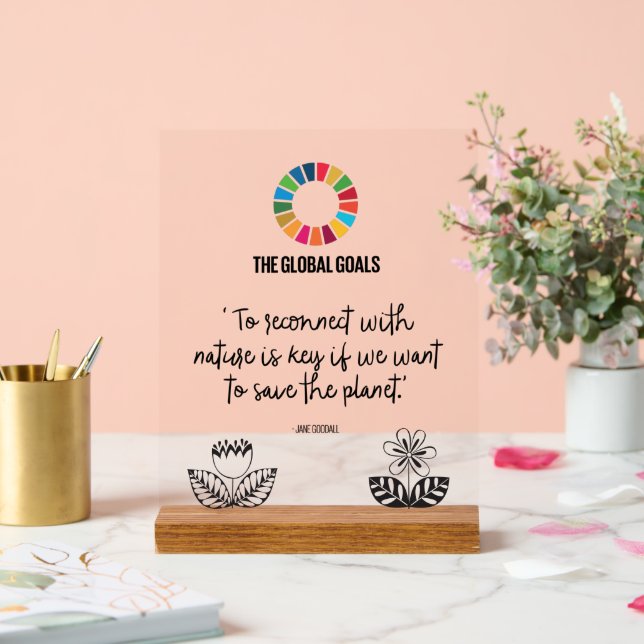 Panneau En Acrylique SDG Executive Desk - ESG Office Motivator (Mariage)