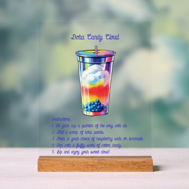 Panneau En Acrylique Self-Serve Mocktail Acrylic Sign (Neutre)