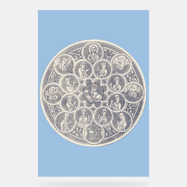Panneau En Acrylique Sept vertus et Jésus-Christ (Recto)