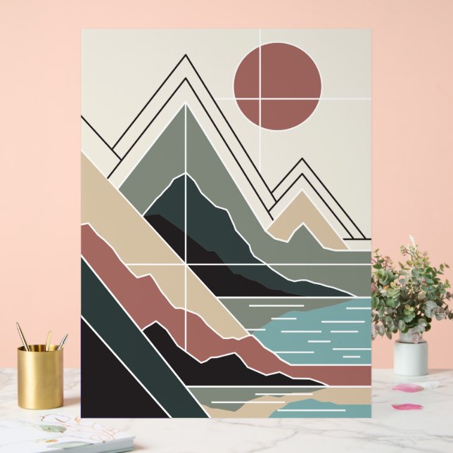 Panneau En Acrylique Serene Peaks (Mariage)