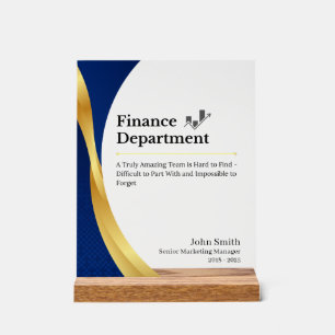 Panneau En Acrylique Service des finances personnalisé