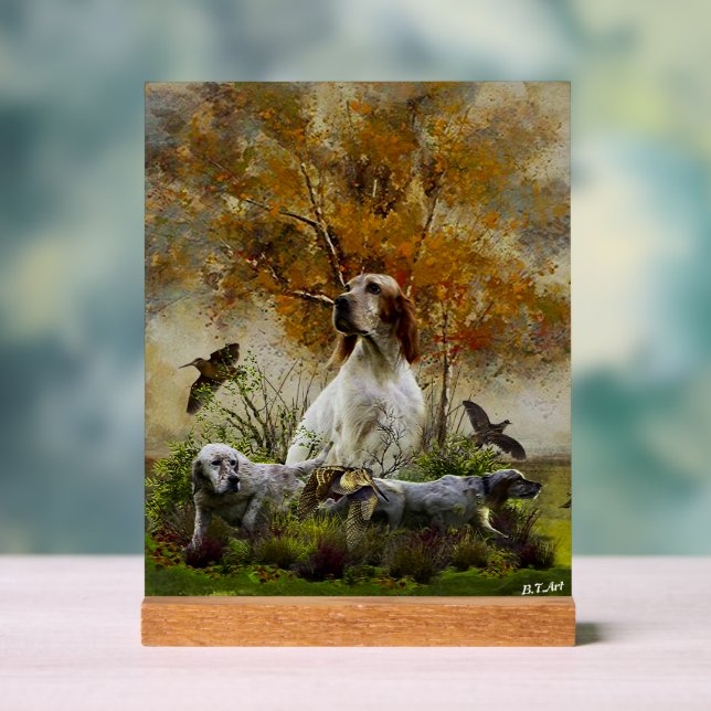 Panneau En Acrylique Setter anglais  (Neutre)