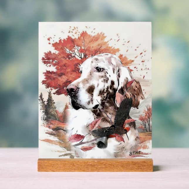 Panneau En Acrylique Setter anglais  (Neutre)