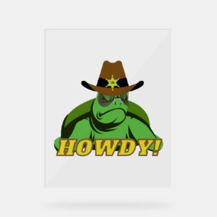 Panneau En Acrylique Sheriff Turtle