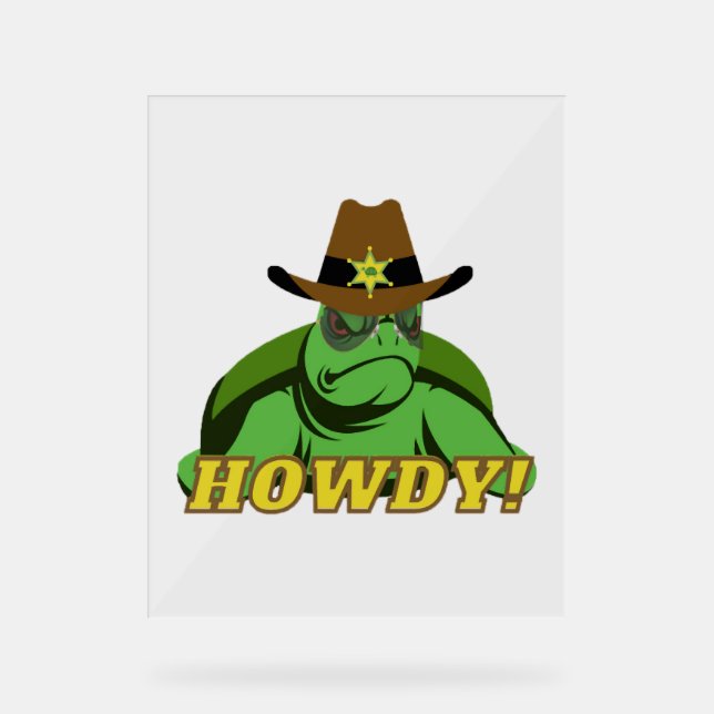Panneau En Acrylique Sheriff Turtle (Recto)