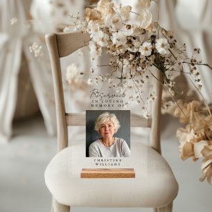Panneau En Acrylique Siège Réservé, Photo, Mariage, Memorial Elegant,