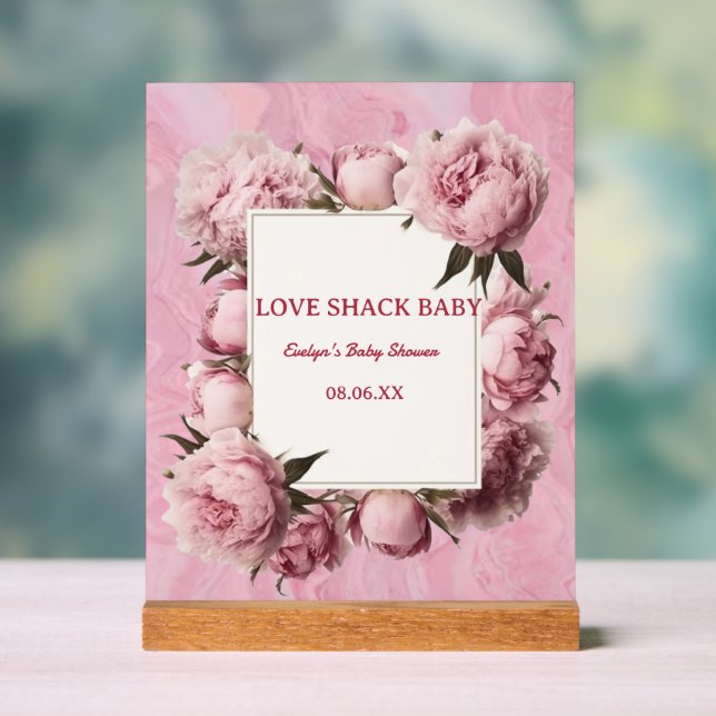 Panneau En Acrylique Signal acrylique élégant - Parfait pour les Mariag (Neutre)