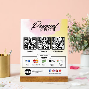 Panneau En Acrylique Signal d'analyse à la paye - Modèle de code QR