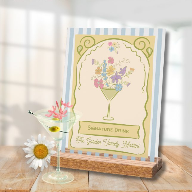 Panneau En Acrylique Signature dessinée à la main Boisson Signe du paqu (Créateur téléchargé)