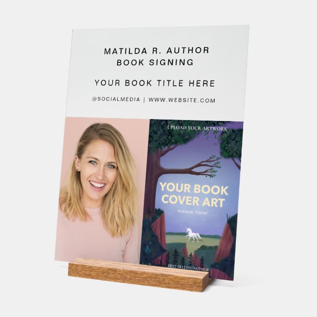 Panneau En Acrylique Signature du livre | Auteur Lancement du livre Pro (Angle)