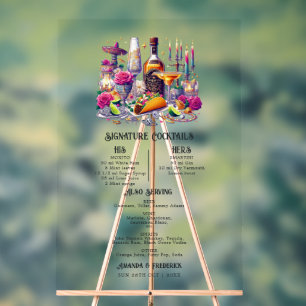 Panneau En Acrylique Signature Tropical Mexican Fiesta Cocktails