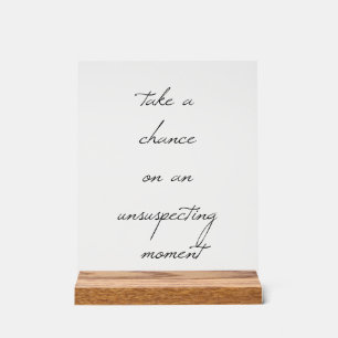 Panneau En Acrylique Signe Acrylique Chance