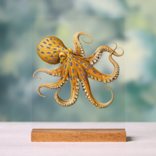 Panneau En Acrylique SIGNE Bleu À BORD DU BUREAU D'Otopus