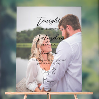 Panneau En Acrylique signe du dîner de répétition