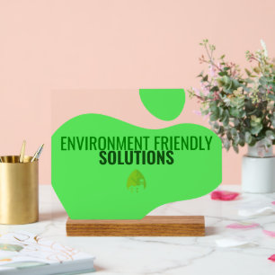PANNEAU EN ACRYLIQUE SIGNE ÉCOLOGIQUE POUR LES AFFAIRES