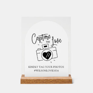 Panneau En Acrylique Signe photo mariage, Captez le chevalet acrylique