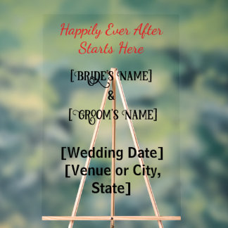 Panneau En Acrylique Signes acryliques Mariages personnalisés de 24 po