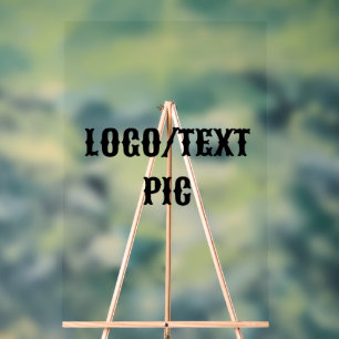 Panneau En Acrylique Simple logo personnalisé élégant minimal ici entre