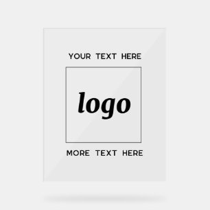 Panneau En Acrylique Simple Logo Texte promotionnel Business