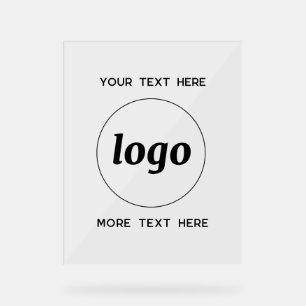 Panneau En Acrylique Simple Logo Texte promotionnel Business