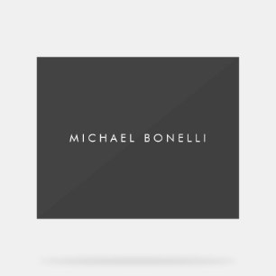 Panneau En Acrylique Simple minimaliste minimaliste élégant gris modern