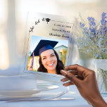Panneau En Acrylique Simple modern photo Graduate<br><div class="desc">Celebrate your graduate with a timeless keepsake they will treasure for years to come. This elegant acrylic photo plaque features a clean modern layout, customizable graduation details, and space for a favorite senior portrait. Perfect as a display piece at the graduation party — and even more meaningful afterward as a...</div>
