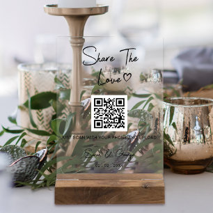 Panneau En Acrylique Simple Moderne Cute QR Code Partage photo
