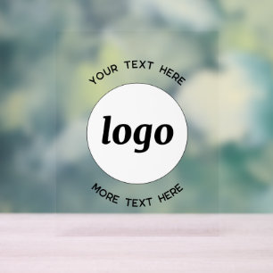 Panneau En Acrylique Simple texte de logo promotionnel d'entreprise