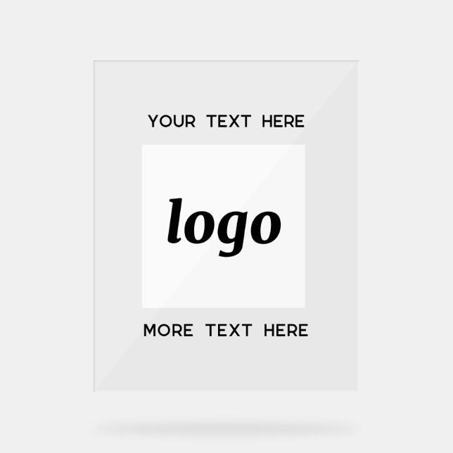Panneau En Acrylique Simple texte de logo promotionnel d'entreprise (Recto)