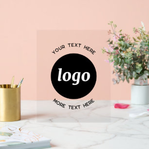 Panneau En Acrylique Simple texte de logo promotionnel d'entreprise