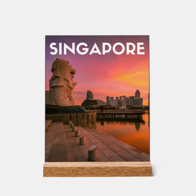 Panneau En Acrylique Singapour (Recto)