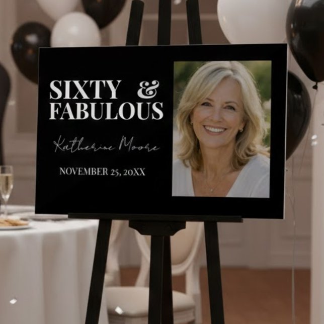 Panneau En Acrylique Sixty & Fabulous  (Créateur téléchargé)