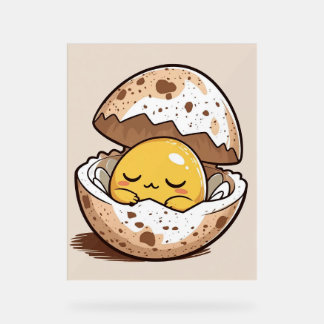 Panneau En Acrylique Sleepy Egg Yolk Poster
