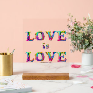 Panneau En Acrylique SlipperyJoe l'amour est amour dégoulinant fondu dy