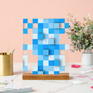 Panneau En Acrylique SlipperyJoe's carré artwork mosaïque moderne trois