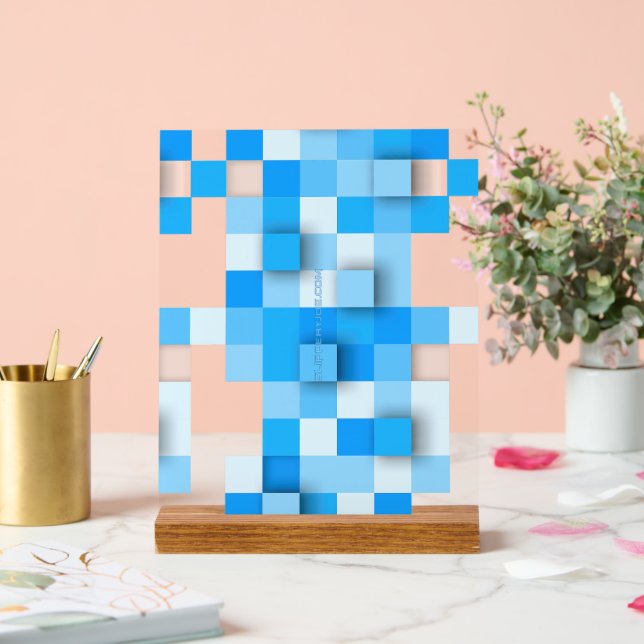 Panneau En Acrylique SlipperyJoe's carré artwork mosaïque moderne trois (Mariage)