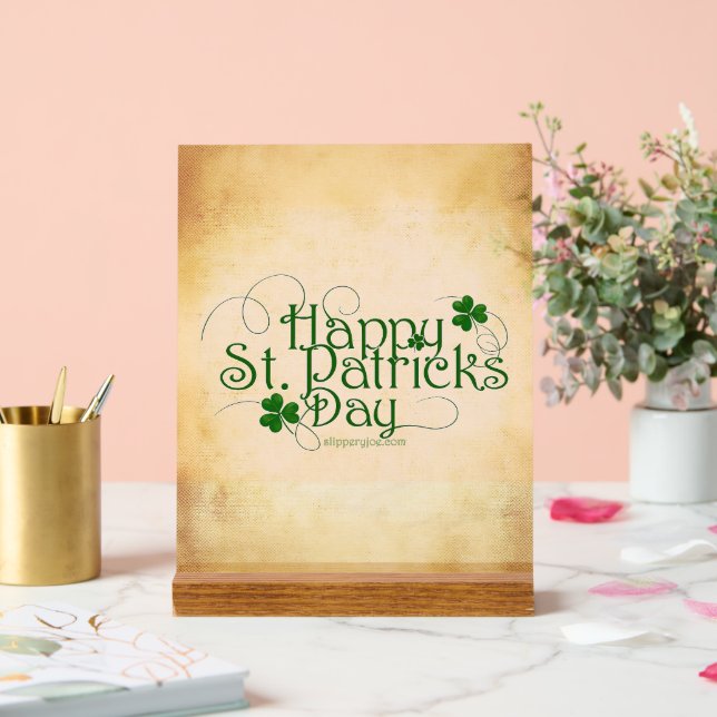 Panneau En Acrylique SlipperyJoe's Joyeuse fête de la Saint-Patrick Iri (Mariage)