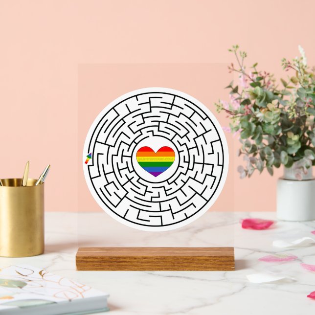 Panneau En Acrylique SlipperyJoe's orgueil labyre de labyrinthe de flèc (Mariage)