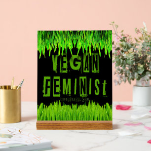 Panneau En Acrylique SlipperyJoe's veganisme féministe attention-grabbi