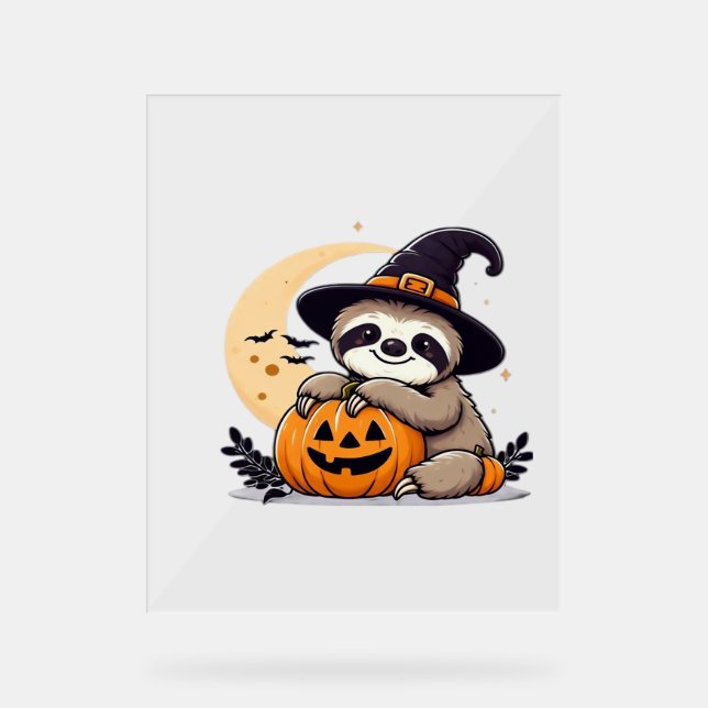 Panneau En Acrylique Sloth Halloween Motif Cute Classic T-Shirt (Recto)